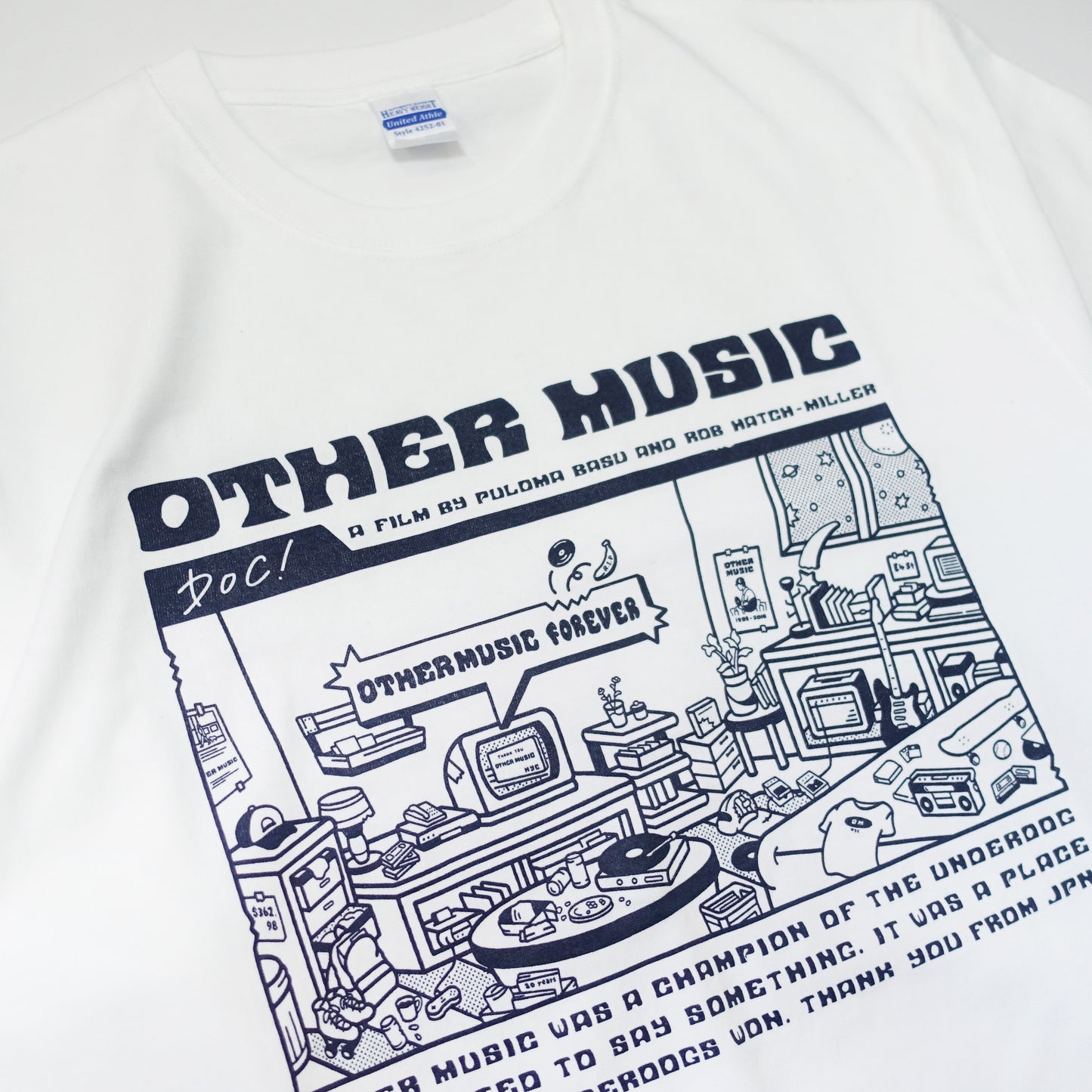 『アザー・ミュージック』Tシャツ（⽩ボディ）【期間限定販売】
